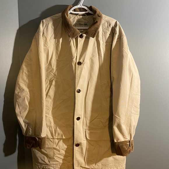 Vintage L.L.Bean Corduroy/Canvas Winter Jacket - Picture 1 of 4